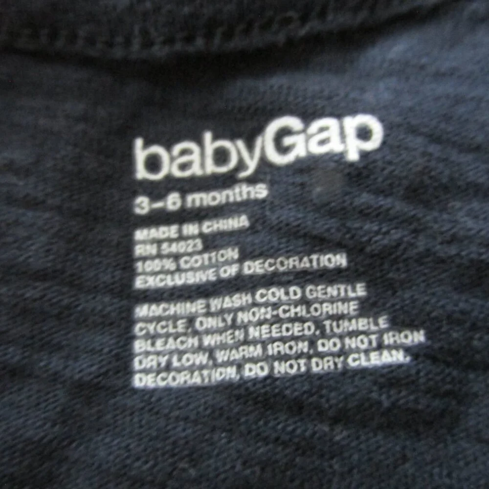 Baby Gap One Piece Bodysuit Infant Boys Size 3-6M Blue Long Sleeve Nautical Snap